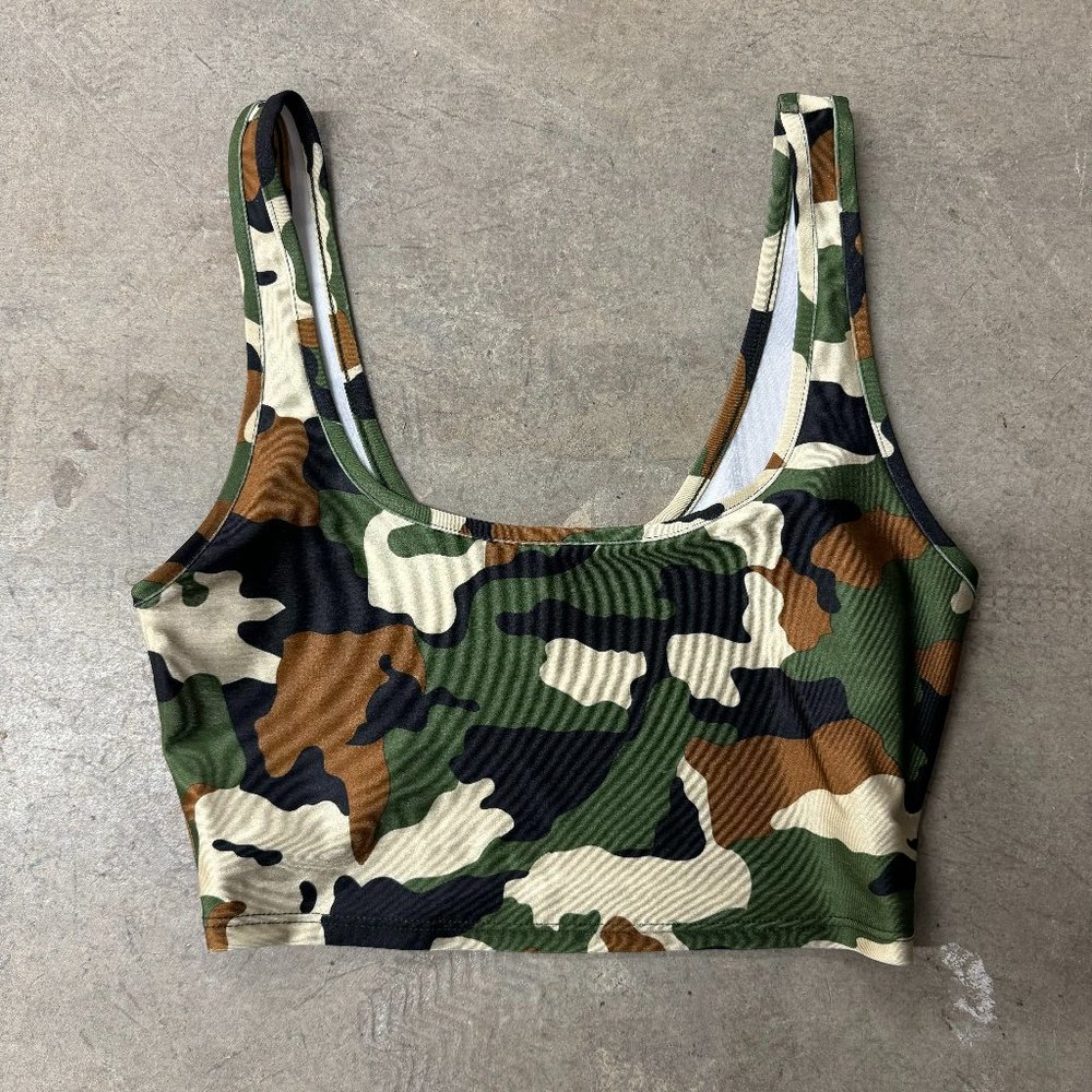 Camo Tank Crop Top